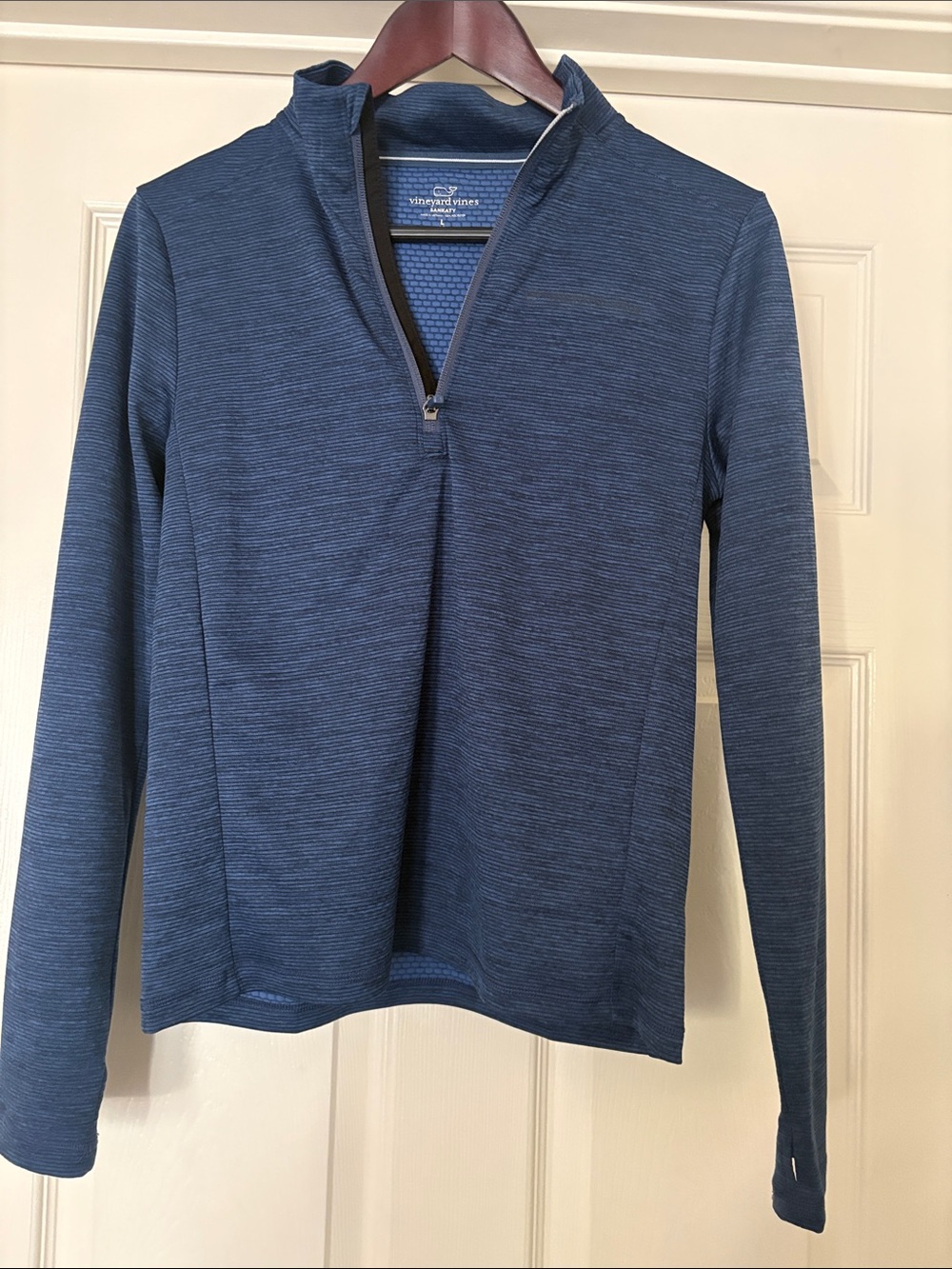 Vineyard Vines Blue Sankaty Performance Quarter-Zip size large
